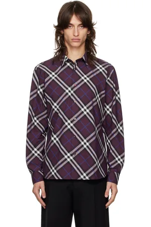 Burberry Purple Check Shirt
