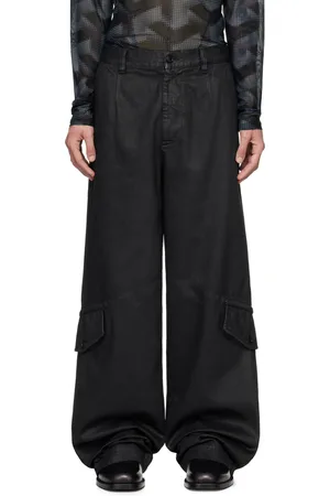 DRIES VAN NOTEN Black Loose Cargo Pants