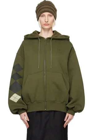 OPEN YY Green Argyle Box Hoodie