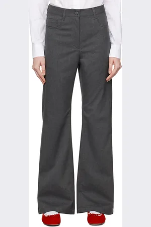 OPEN YY Gray Loose Bootcut Trousers