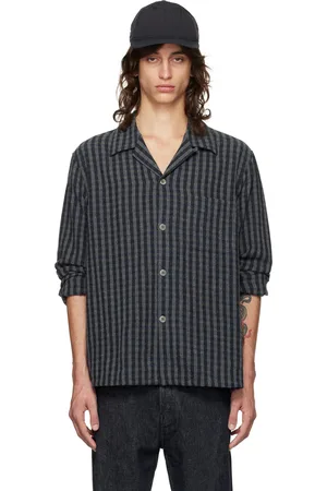 OUR LEGACY Navy & Blue Heusen Shirt