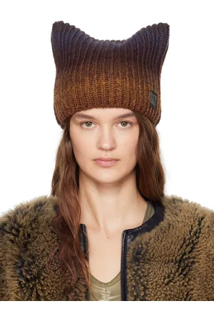 KNWLS Brown & Purple Precious Square Beanie