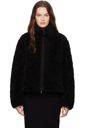 Moncler Black Bridoire Faux-Shearling Down Jacket