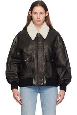 Khaite Black Shellar Leather Jacket