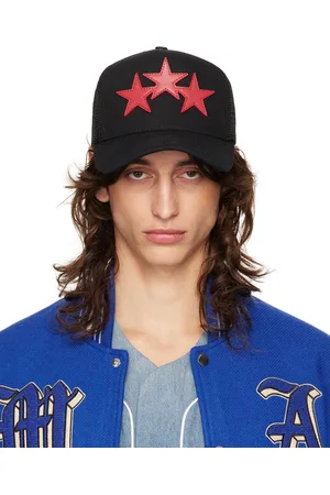 AMIRI Black & Red 3 Star Trucker Cap