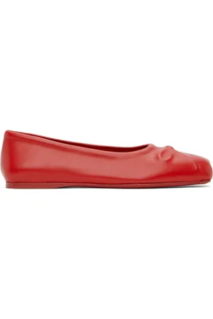 Marni Red Seamless Little Bow Ballerina Flats