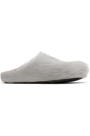 Marni Gray Fussbet Sabot Loafers