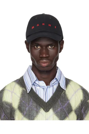 Marni Black Embroidered Logo Baseball Cap