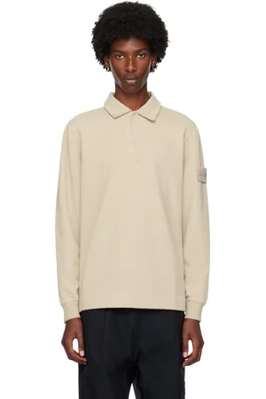 Stone Island Beige Logo Patch Polo