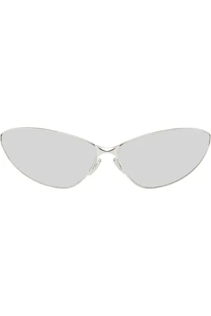 Balenciaga Silver Razor Cat Eye Sunglasses