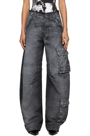DARKPARK Black Rosalind Barrel Leg Cargo Pants