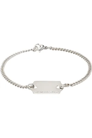In Gold We Trust SSENSE Exclusive Silver Price Tag Bracelet