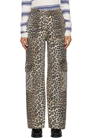 Ganni Black & Brown Printed Angi Jeans