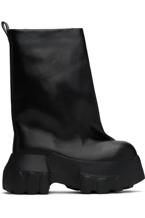 Rick Owens Black Porterville Flared Mega Tractor Boots