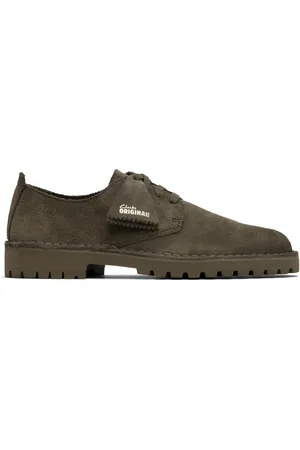 Clarks Gray Desert Rock Lo Derbys