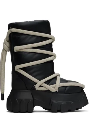Rick Owens Black Porterville Lunar Mega Tractor Boots