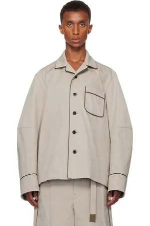 SACAI Beige Faux-Suede Jacket