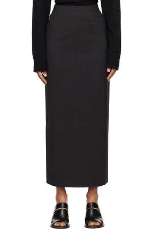 Loulou de Saison Gray Samos Midi Skirt