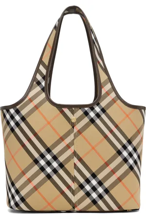 Burberry Tan Small Check Tote
