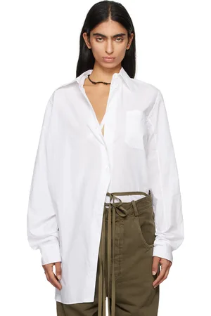 ANN DEMEULEMEESTER White Daria Drop Shoulder Shirt