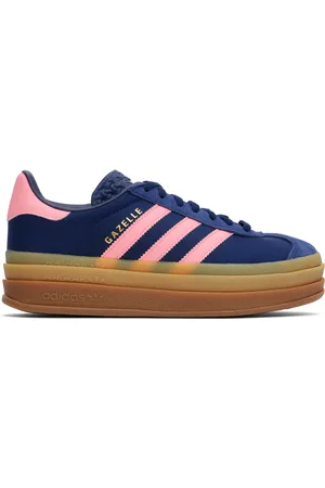 adidas Blue & Pink Gazelle Bold Sneakers