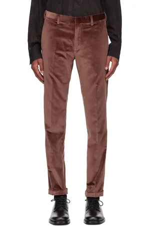 Paul Smith Burgundy Slim-Fit Cotton Velvet Trousers