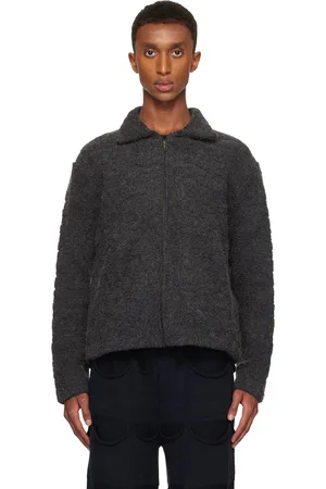 Isa Boulder SSENSE Exclusive Gray Towel Zip BT Jacket
