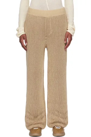 Isa Boulder SSENSE Exclusive Beige Rover Twisty Stripe Trousers