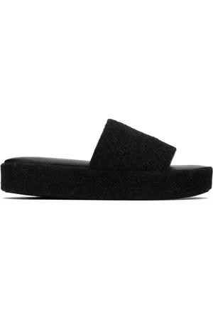 Lauren Manoogian Black Brushed Platform Sandals