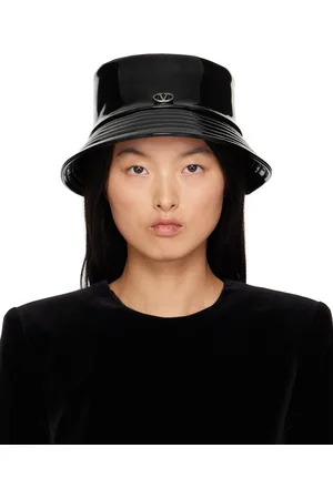 VALENTINO GARAVANI Black Coated Bucket Hat