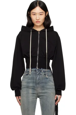 Rick Owens Black Porterville Tatlin Zipped Hoodie