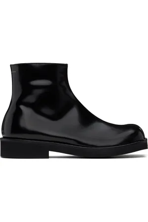 Maison Margiela Black Polished Leather Boots