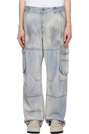 Diesel Blue D-Fish Denim Cargo Pants