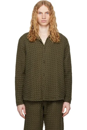 Oas Khaki Waffle Cuba Shirt