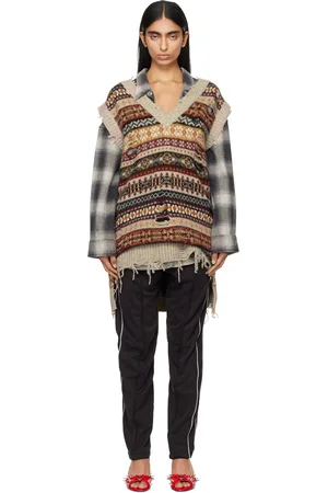 DOUBLET Oversized Fair-Isle Knit Vest