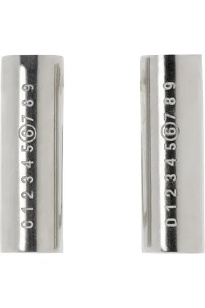 Maison Margiela Silver Bolt Earrings