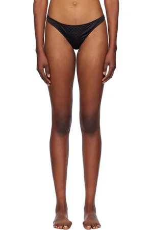 FLEUR DU MAL Black Quilted Luxe Thong