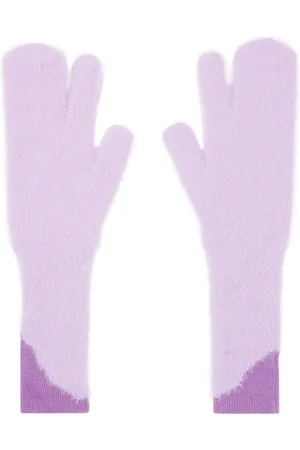 Maison Margiela Purple Furry Worn Out Mitts