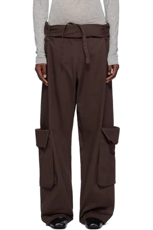 OPEN YY Brown Rolled Waist Cargo Pants