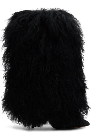 PARIS TEXAS Furry Stiletto Midcalf Boots
