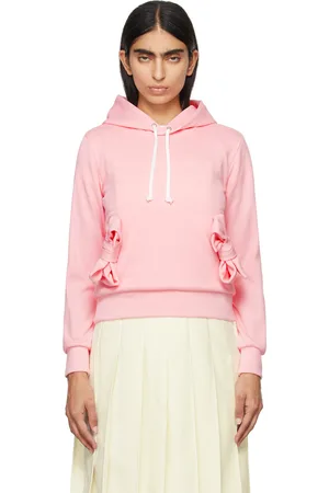 Comme des Garçons Pink Polyester Jersey Bow Hoodie