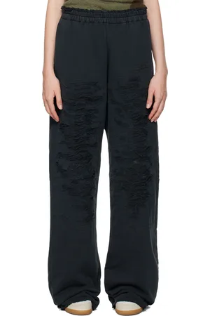 Maison Margiela Black Unbrushed Sweat Lounge Pants