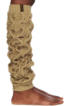 Isa Boulder Beige Fudgy Leg Warmers