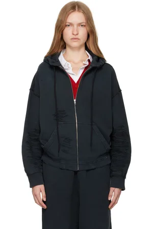 Maison Margiela Black Unbrushed Sweat Hoodie