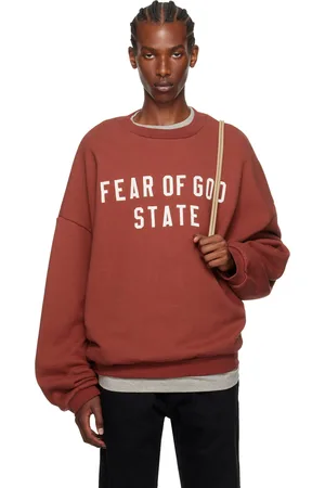 FEAR OF GOD Burgundy Crewneck Sweatshirt