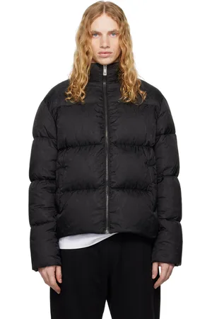 VERSACE Black Barocco Light Puffer Down Jacket