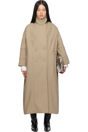 DRIES VAN NOTEN Beige Long Cocoon Coat