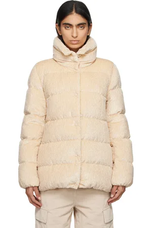 Moncler Yellow Cochevisse Corduroy Short Down Jacket