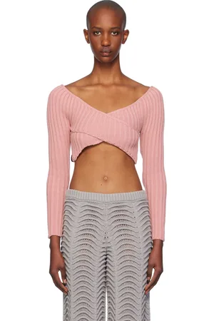 Isa Boulder Pink Crossed Sleeves Sweater