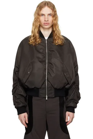 CMMAWEAR Brown C Round Bomber Jacket